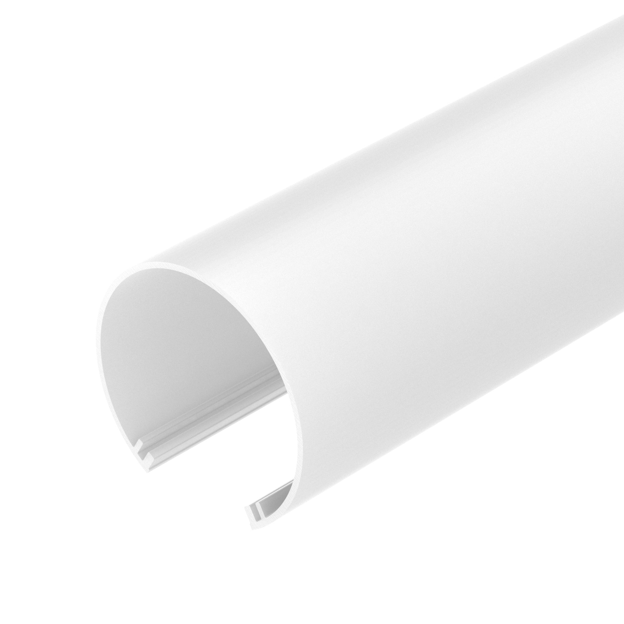 Экран SL-ROUND-D60-2000 OPAL 019287 - Круглый матовый экран к подвесному профилю SL-ROUND-D60. Длина 2000мм. Диаметр 60 мм. Цена за 1м экрана.  Светопропускание 85%.
