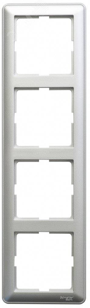 W59 4-постовая РАМКА, МАТОВЫЙ ХРОМ C2 KD-4-58