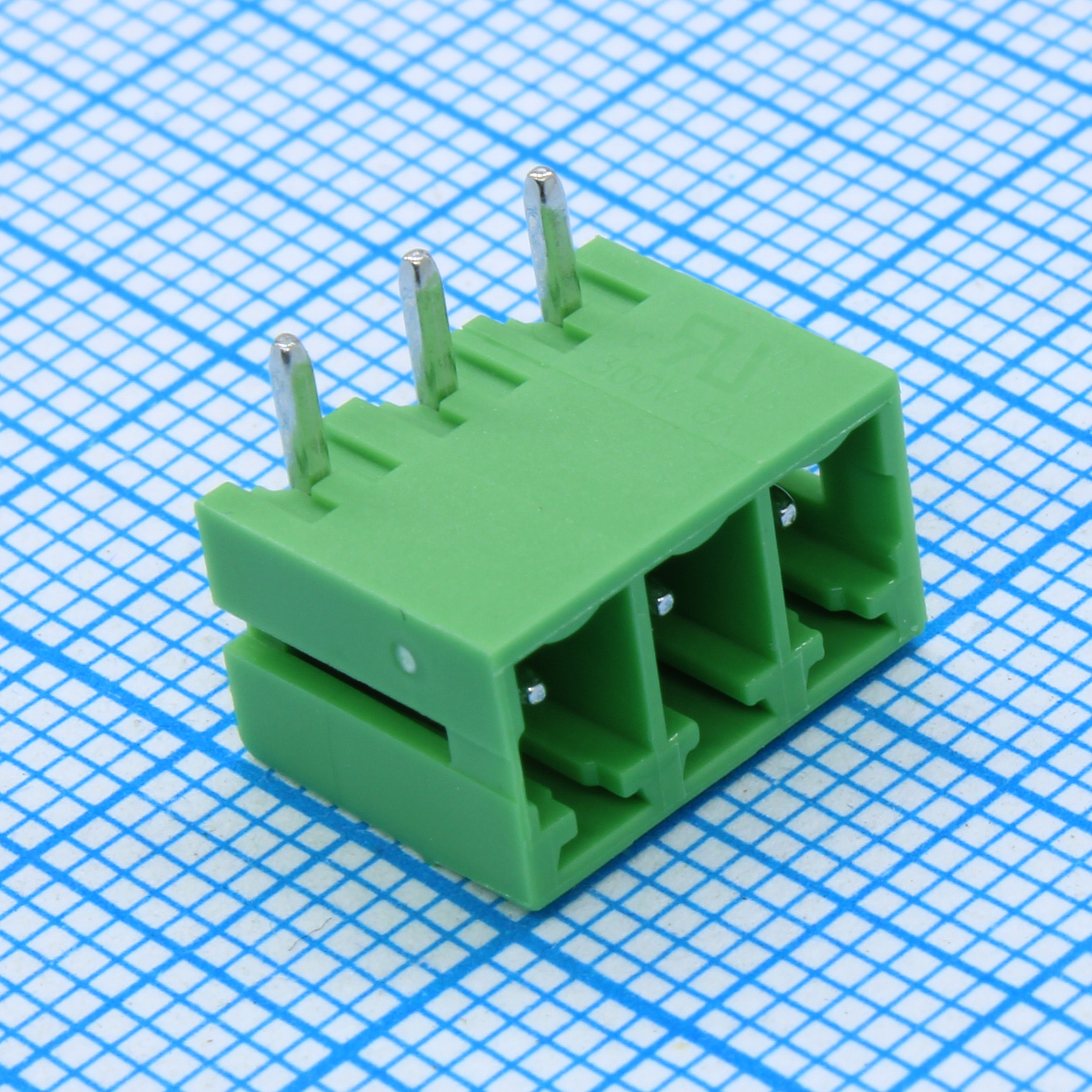 ECH381R-03P - Колодка клеммная (розетка) на плату 3 контакт(ов) шаг 3.81 мм 300В 8А