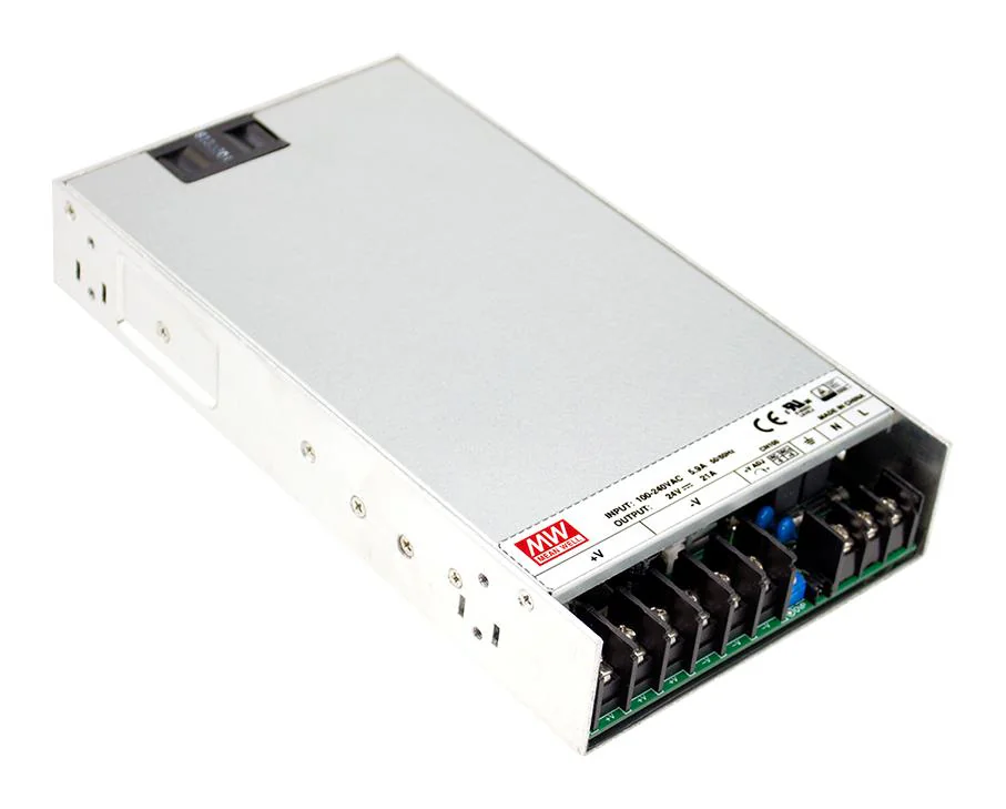 RSP-500-5 - AC-DC, 450Вт, ККМ, вход 85…264V AC, 47…63Гц /120…370В DC, выход 5В/90A, рег. вых 4.5…5.5В, изоляция 3000В AC, в корпусе 230х127х41мм, -30…+70°С