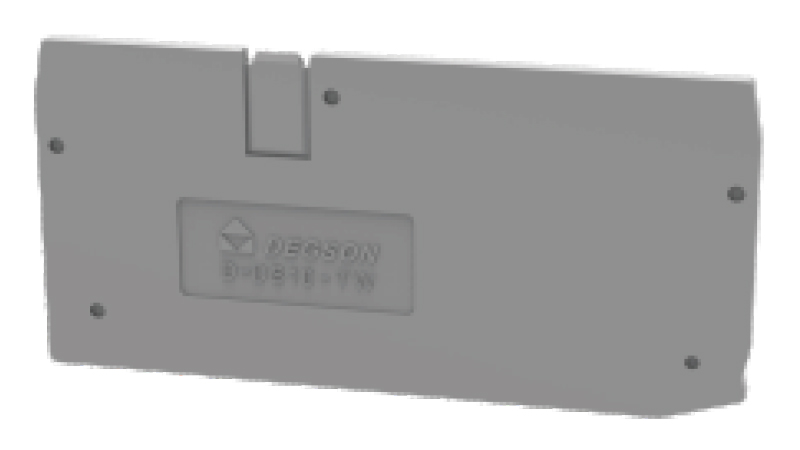 Торцевая крышка D-DS10-TW-01P-11 - Торцевая крышка, для клемм DS10-TW..., цвет: серый