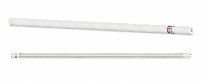 Лампа светодиодная LED-T8-П-PRO 20Вт трубчатая с двухсторонним цоколем прозрачная 6500К холод. бел. G13 2000лм 230В 1200мм неповоротн. 4690612031002