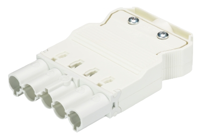 Разъем GST18i5S S1ZR1 WS - Вилочный разъем на кабель диам. 8,5 - 12,5 мм, 5 полюсов, винтовая фиксация, номинальное напряжение: 250/400V, номинальный ток: 20A, цвет: белый, серия gesis GST18i5