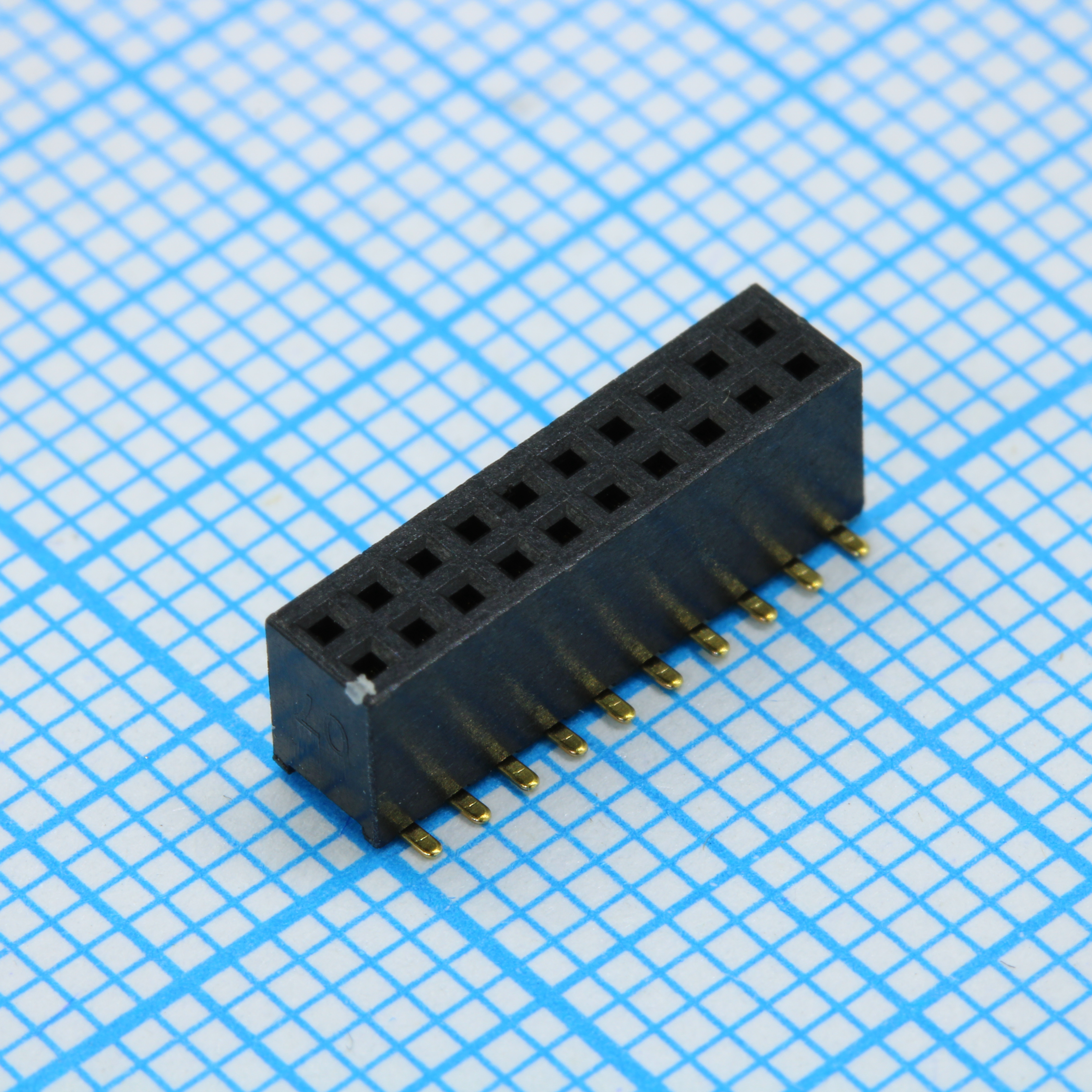 DS1065-05-2X10S8BSXB - Гнездо на плату 2х10 контактов, шаг 1.27мм, SMT, высота 4.40мм