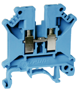 Проходная клемма UKJ-4(BU) - Проходная клемма, тип фиксации провода: винтовой, номинальное сечение: 4 мм кв., 41A, 800V, ширина: 6,2 мм, цвет: синий, тип монтажа: DIN 35