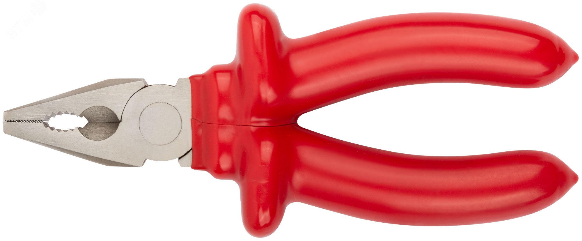 Плоскогубцы комбинированные ""Энергия"",1000 В, никелир.покрытие, 2-хслойные изолированные ручки 160 мм 50763