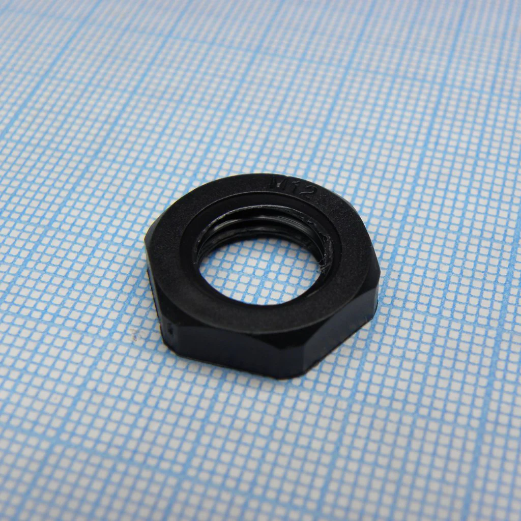 DLM-M12P (black) - Гайка для крепления кабель ввода на панель