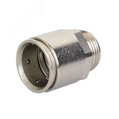 Муфта труба-коробка д.40мм, IP66/IP67, М40х1,5, никелированная латунь 6111-A40