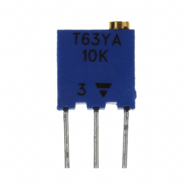 T63YA103KT20 - Потенциометр многооборотный керметный 10кОм 0,25Вт ±10% 1.8мм (6.8 X 5 X 7.8мм) Pin