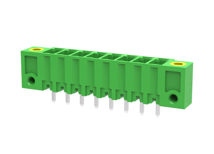 Розеточный разъем на плату 235201/010 - Клемма, горизонтальный подвод кабеля, на плату, шаг: 5.0 мм, 1 полюс, фиксация провода push-in, исполнение: два вывода на контакт, 320V, 17,5A, цвет: серый