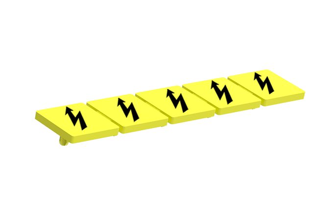 Маркировка "Безопасность" WS-TP16-5 - Маркировка, знак "Молния" для клемм TP16..., 5 штук, цвет желтый