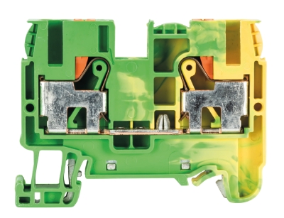 Клемма WTP 6/10 PE - Заземляющая клемма, тип фиксации провода: push in, номинальное сечение: 6/10 мм кв., 1000V, ширина: 8 мм, цвет: желто-зеленый, тип монтажа: DIN 35