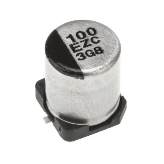 EEHZC1E101XP - Полимерный гибридный алюминиевый конденсатор 100мкФ 25В ±20% (6.3 X 7.7мм) для поверностного монтажа 0.03Ом 1400мА 4000час 125°C автомобильного применения