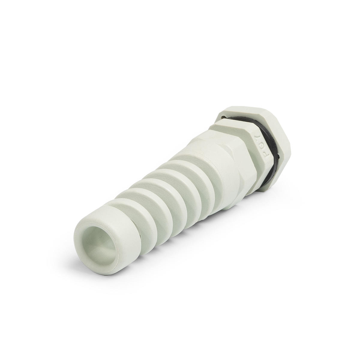 PG-R 7 (3-6.5 мм) - Ввод кабельный герметичный пластиковый с трубной резьбой PG7, нейлон 6.6, спиральный, IP68, для кабелей и проводов диаметром от 3 до 6,5 мм в корпусах электрического оборудования