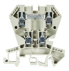 Клемма этажн. WK 4 E/U - Этажная клемма, тип фиксации провода: винтовой, номинальное сечение: 4 мм кв., 32A, 400V, ширина: 6 мм, цвет: серый, тип монтажа: DIN 35