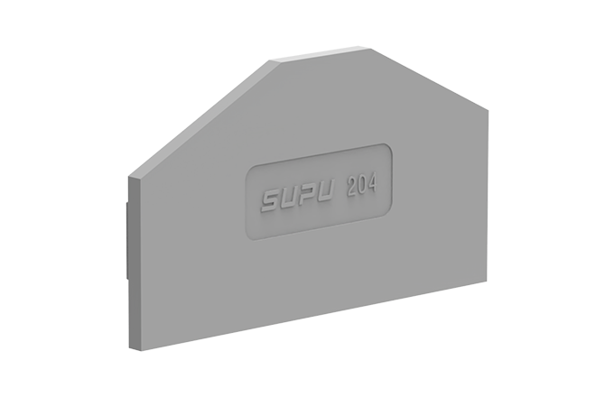 Торцевая крышка 204161 - Торцевая крышка для клемм TA4-...-2, цвет: серый