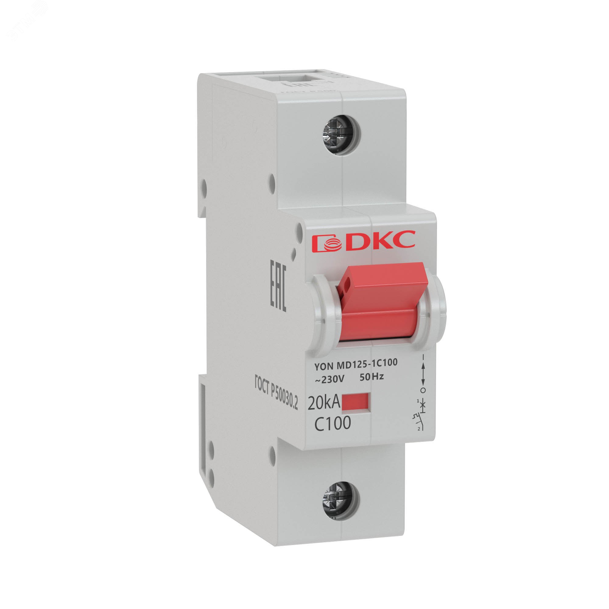 Автоматический выключатель модульный YON MD125 1P 80А D 20kA MD125-1D80