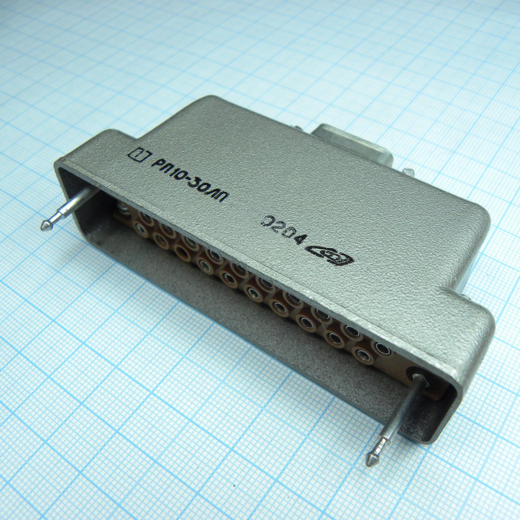 РП10-30 ЛП розетка с/к - Соединитель  низкочастотный, прямоугольный, внутреннего монтажа