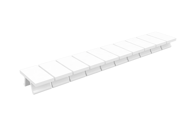 Маркировка 308801/1...100 - Маркировочные шильдики для клемм TU/TP/TC, сечением 6 мм кв., 10 шильдиков, нанесенные символы: 1…100, с горизонтальным, расположением, цвет белый