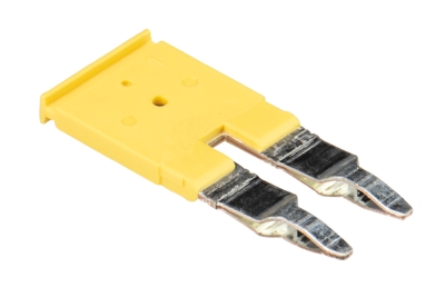 Соед. мостик IVB WKF 6-2 - Соединительная перемычка, втычная, изолированная, 2 полюса, для клемм WKF 6, цвет: желтый