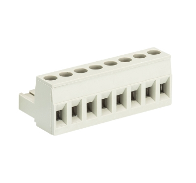 Розетка Wiecon 8113 B / 8 OB - Розеточный разъем, угловой, на кабель, шаг 5,00 мм, 8 полюсов, номинальное сечение: 2,5 мм кв., винтовая фиксация провода, 400V, 12А, без маркировки, цвет: серый, серия 8113 B OB