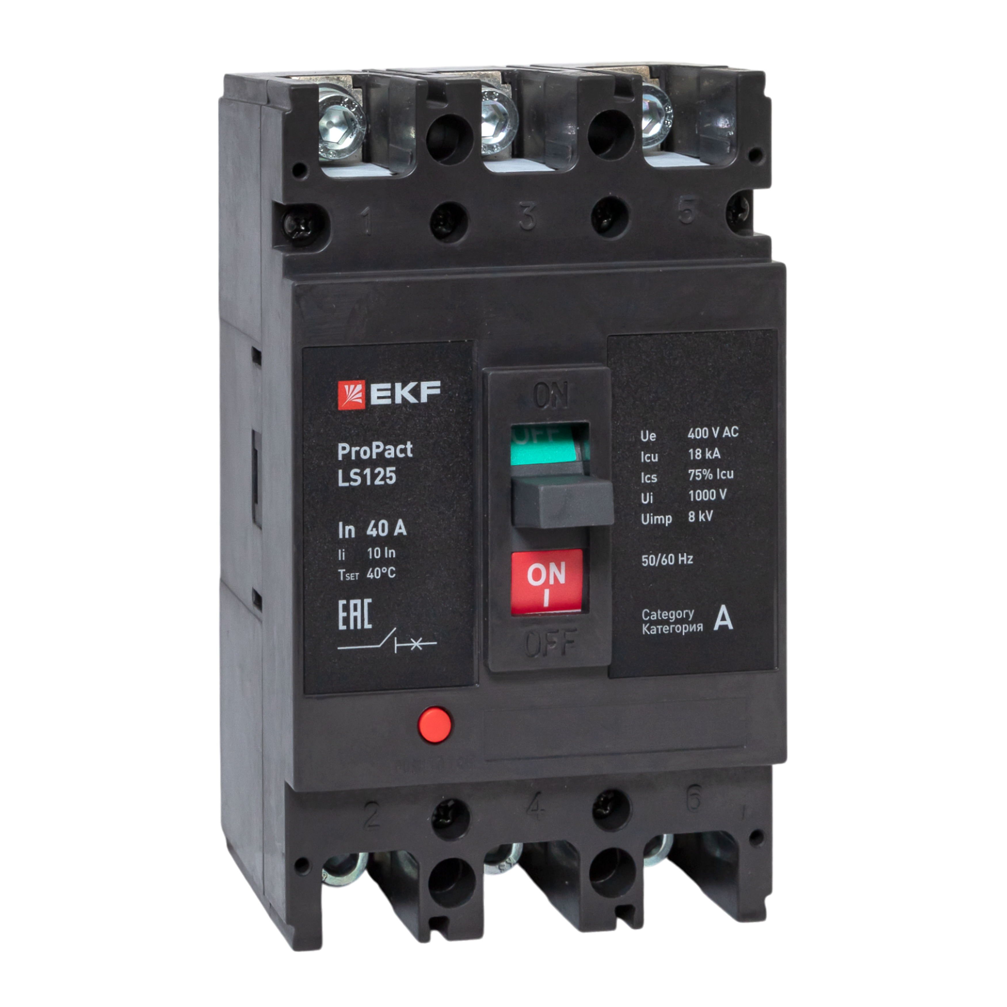 Автоматический выключатель LS125 18кА 3P 40А ProPact EKF