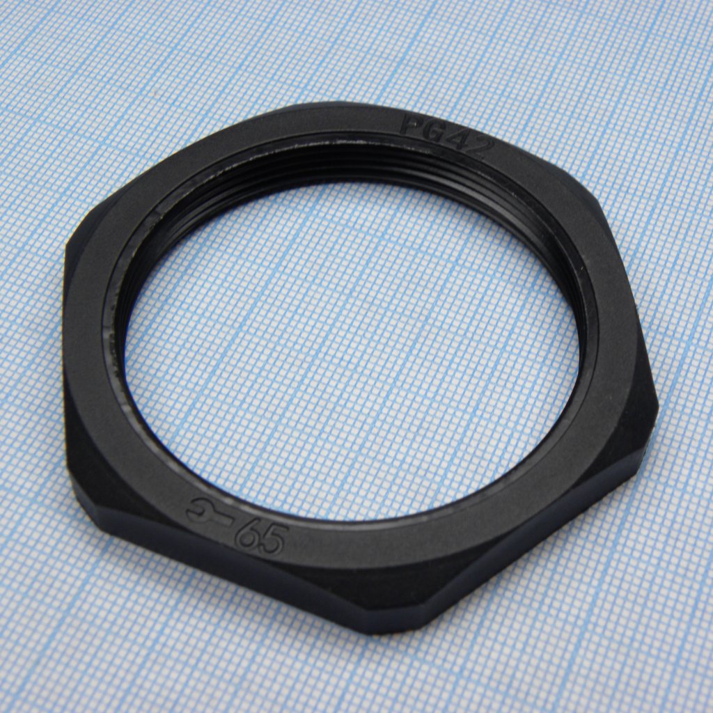 DLM-PG42P (black) - Гайка для крепления кабель ввода на панель