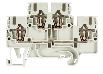 Клемма  WKFN 2,5 E-K - Этажная клемма, тип фиксации провода: пружинный, номинальное сечение: 2,5 мм кв., 24A, 500V, ширина: 5 мм, цвет: серый, тип монтажа: DIN 35