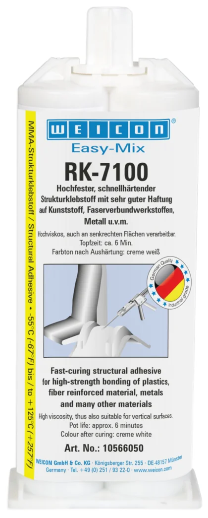 wcn10566050 - 10030534 WEICON Easy-Mix RK-7100 (50 г) Двухкомпонентный конструкционный клей. Высокая вязкость. Высокая сила
