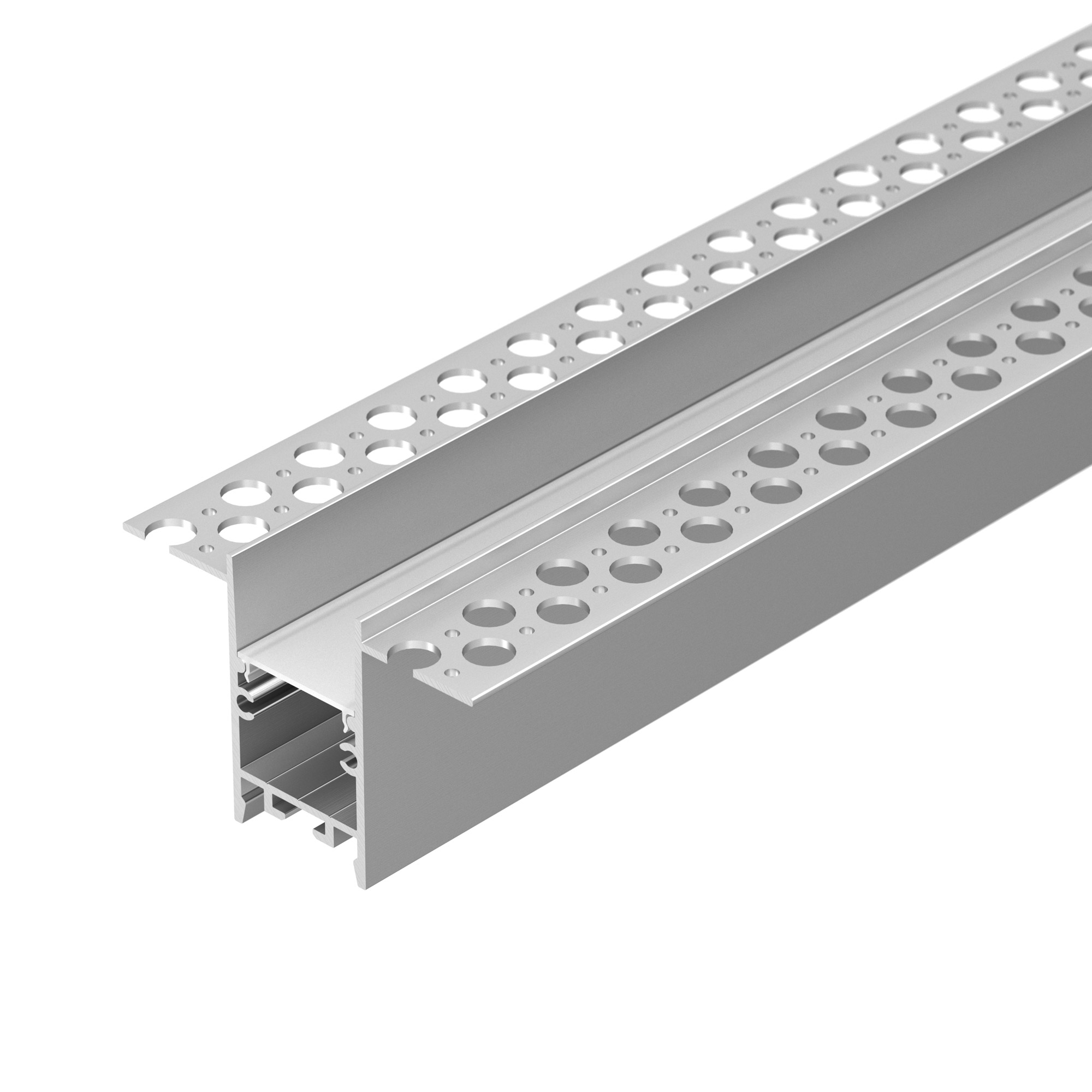 Профиль SL-COMFORT22-FANTOM-2000 ANOD 033275 - Алюминиевый анодированный профиль для светодиодных лент и линеек. Скрытая установка (под строительную отделку). Экран утоплен в плоскости профиля, что позволяет скрыть источник света от прямого контакта с гла
