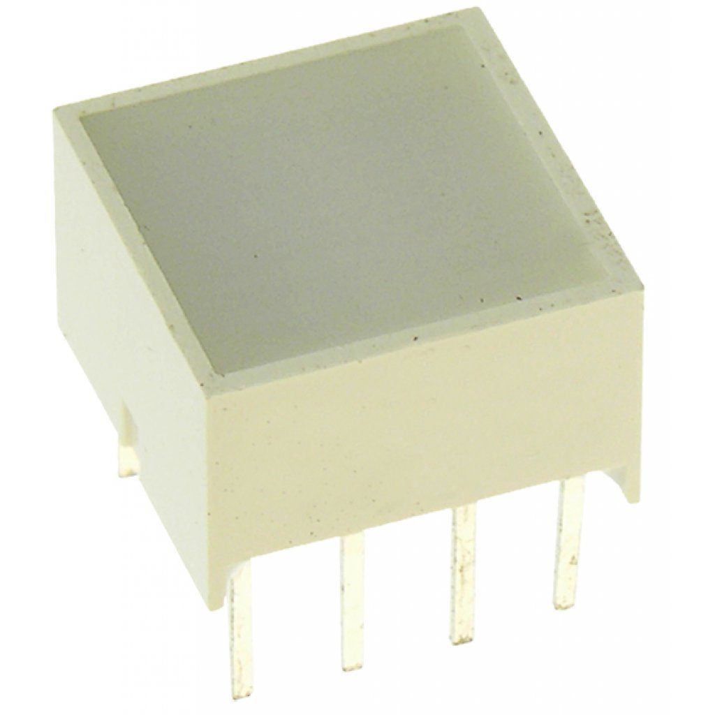 KB-2655EW - Светодиодный модуль 1хLEDх8,89х8,89мм/красный/625нм/20-60мкд/белый матовый