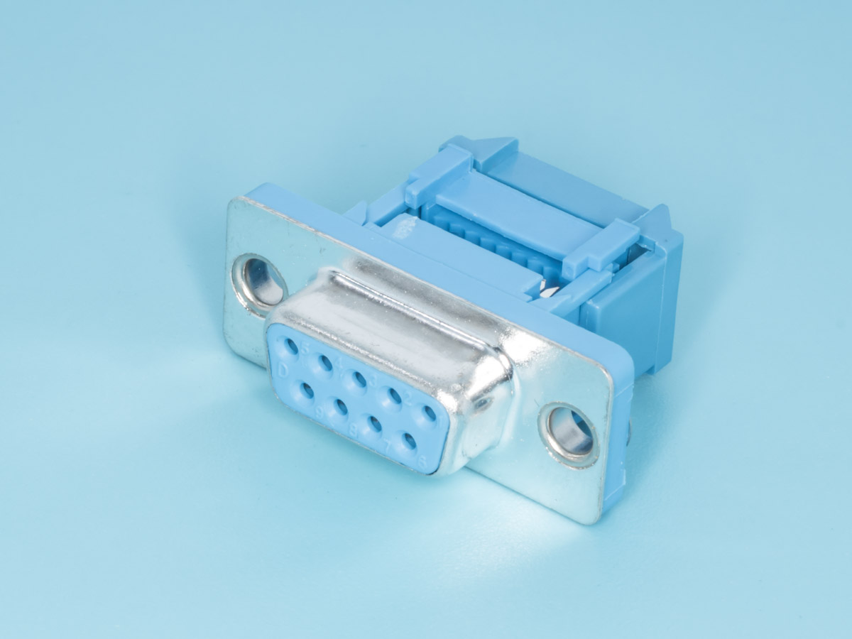 DI-9F - Разъем  9 контактов, гнездо на плоский кабель