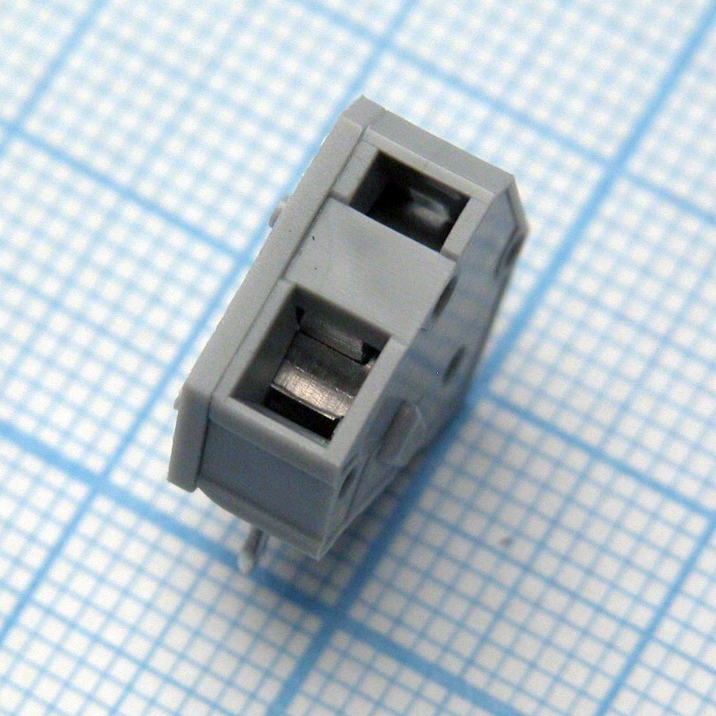 DG245-5.0-01P-11-00A(H) - Нажимной безвинтовой клеммный блок 1 контакт. Зажим типа зажимная клеть. Серия DG245-5.0