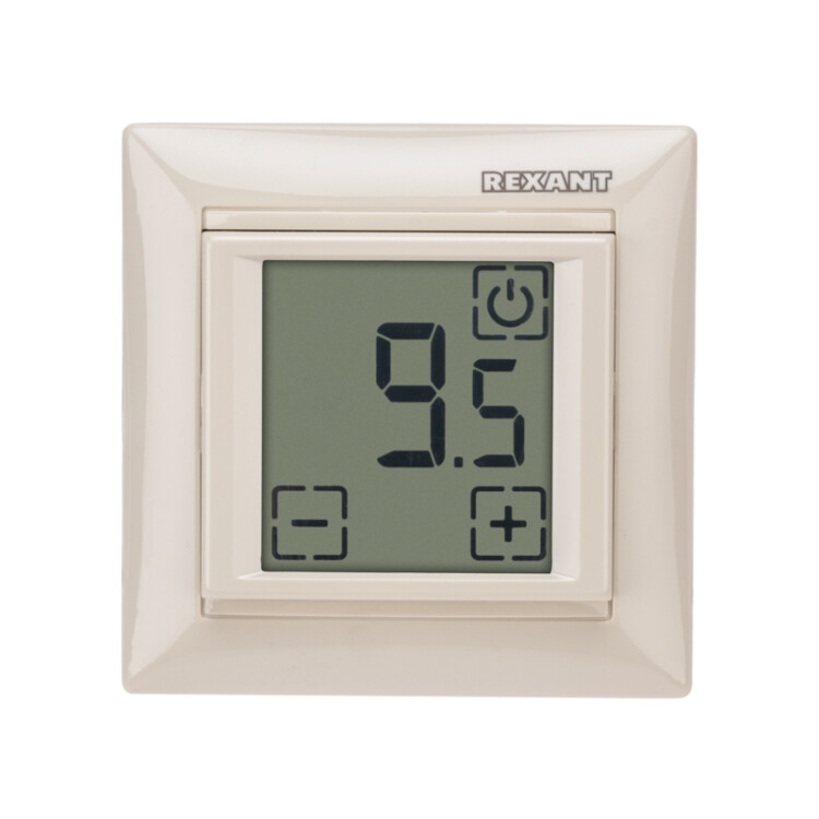 Терморегулятор сенсорный RX-419B бежевый (совместим с Legrand серии Valena) 51-0585