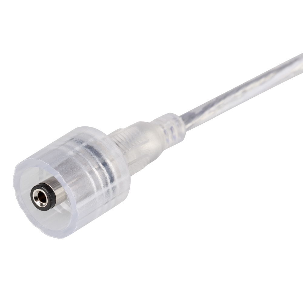 Разъем выводной DCWP-2pin-L150mm-X1M (PAPA) 022315 - Круглый герметичный разъем DC 2-pin ПАПА для соединения отрезков одноцветных светодиодных лент. Корпус IP65. Провод 20AWG 15 см. Максимальный допустимый ток 3А. Ответный разъем МАМА поставляется отдельн