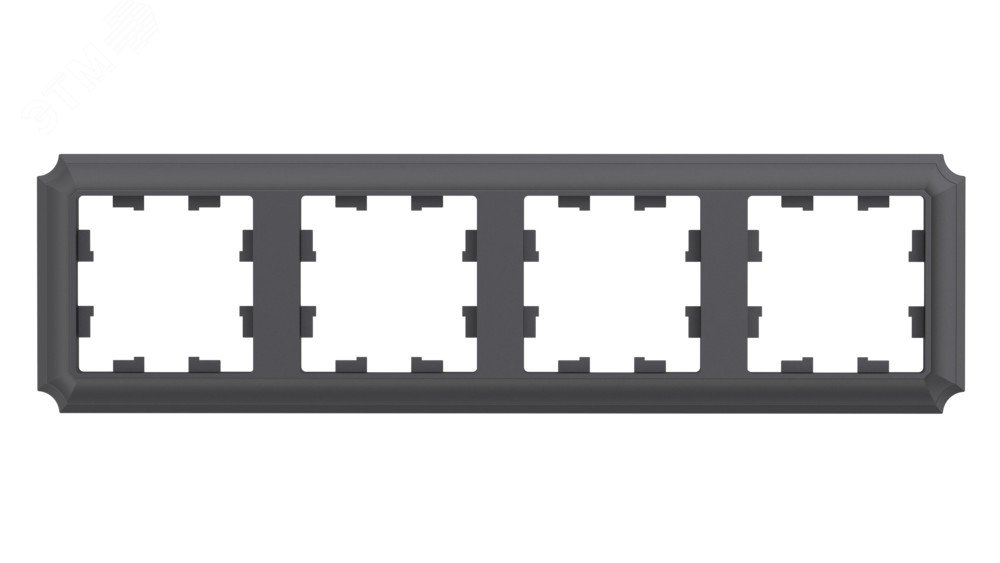 ATLASDESIGN ANTIQUE 4-постовая РАМКА, универсальная, БАЗАЛЬТ (5шт) C3(+) ATN101404