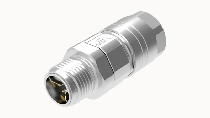 Вилочный разъем PCSH-M12X-08P-MM-SL7001 - Вилочный разъем на кабель, 8 полюсов, M12, прямой, обжимная фиксация провода, X-Code, диаметр кабеля: 6,0-7,5 мм, сечение: 0,14-0,34 мм кв., 0.5A 50V, металл