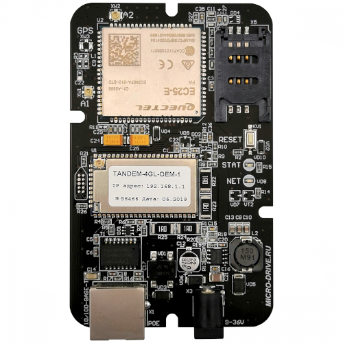 Комплект: Роутер Tandem-4GL-OEM-11, Переходники - пигтейлы UFL-F/SMA-F 15 см  2шт., Саморезы для крепления в корпус  2шт., Wi-Fi антенна диполь c разъемом UFL 2шт. - Встраиваемый LTE (Cat.4) модуль (3G\4G модем, WiFi роутер и POE), количество SIM-карт: 1,