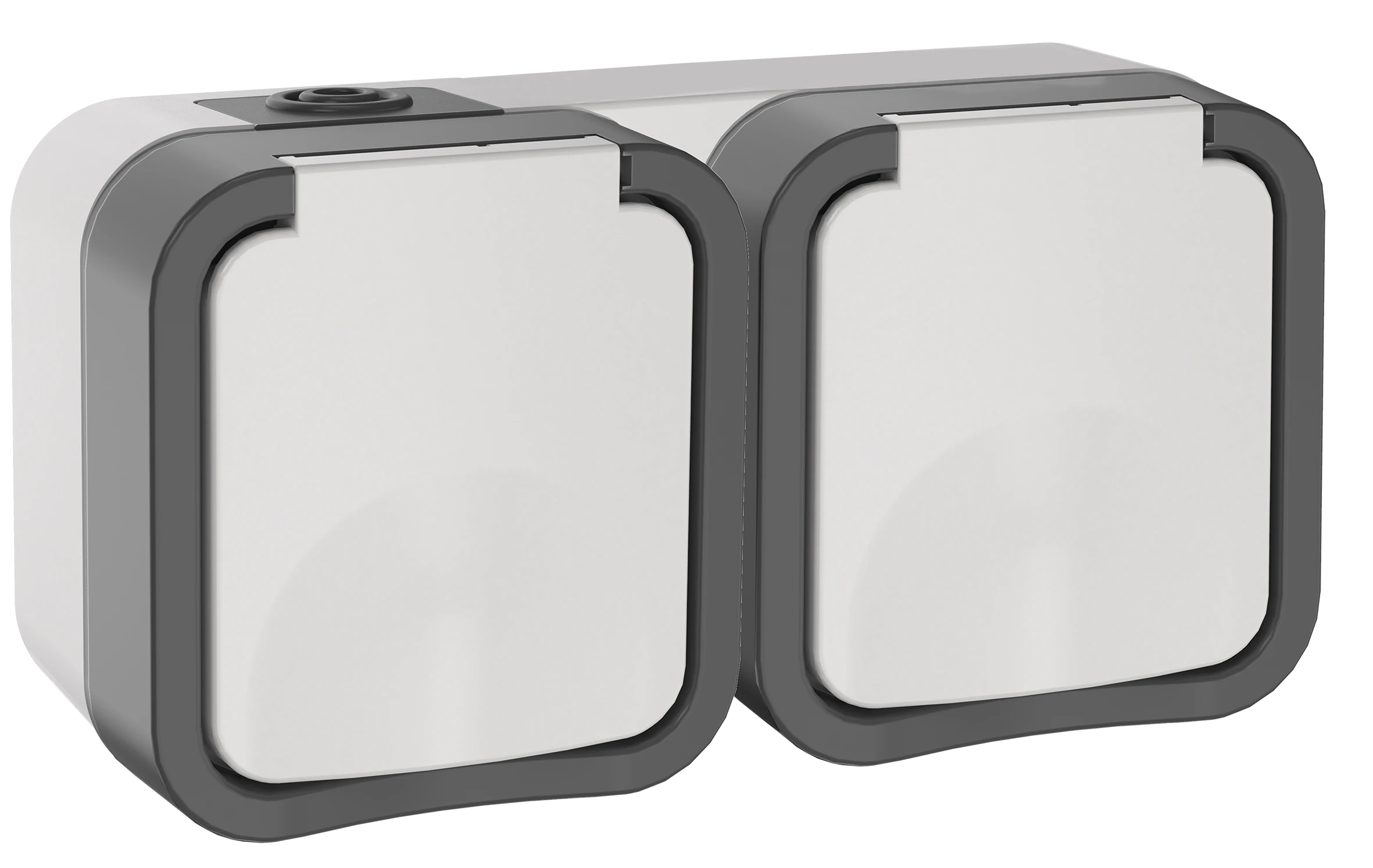 Розетка 2-местная горизонтальная TORS 16А IP55 белый