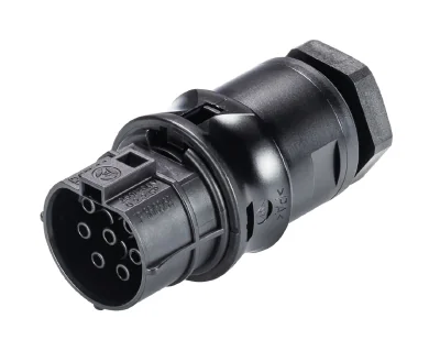 Разъем RST20I7S B1 M00V SW 96.071.6053.1 - Розеточный разъем в панель, М20, IP68(69k), 7 полюсов, винтовая фиксация провода, номинальные характеристики: 250/400V, 20A, цвет: черный, серия RST Classic