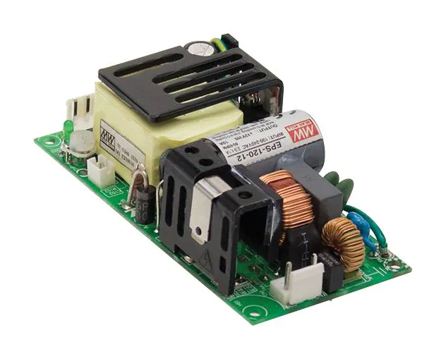 EPS-120-27 - AC-DC, 120Вт, вход 80…264V AC, 47…63Гц /113…370В DC, выход 27В/3.15...4.5A (без вент./с вент.), рег. вых 25.6…28.4В, изоляция 3000В AC, открытая плата 101.6х50.8х29мм, -30…+70°С