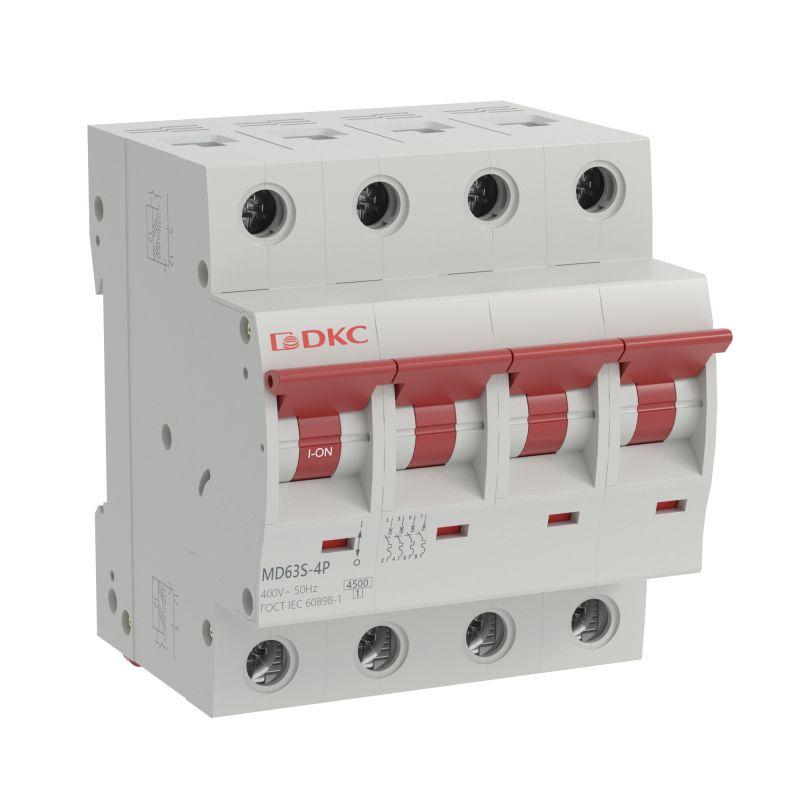 Выключатель автоматический модульный 4п D 16А 4.5кА YON max MD63S YON MD63S-4PD16