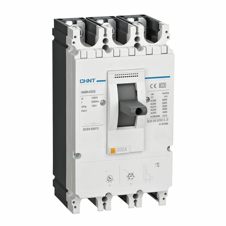 Выключатель автоматический 3п 400А 50кА NM8N-630S TM с рег. термомаг. расцеп. CHINT 269251