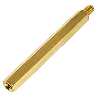 PCHSN-50 M4 - Стойка латунная, без покрытия шестигранная М4 отверстие-винт, L=50мм