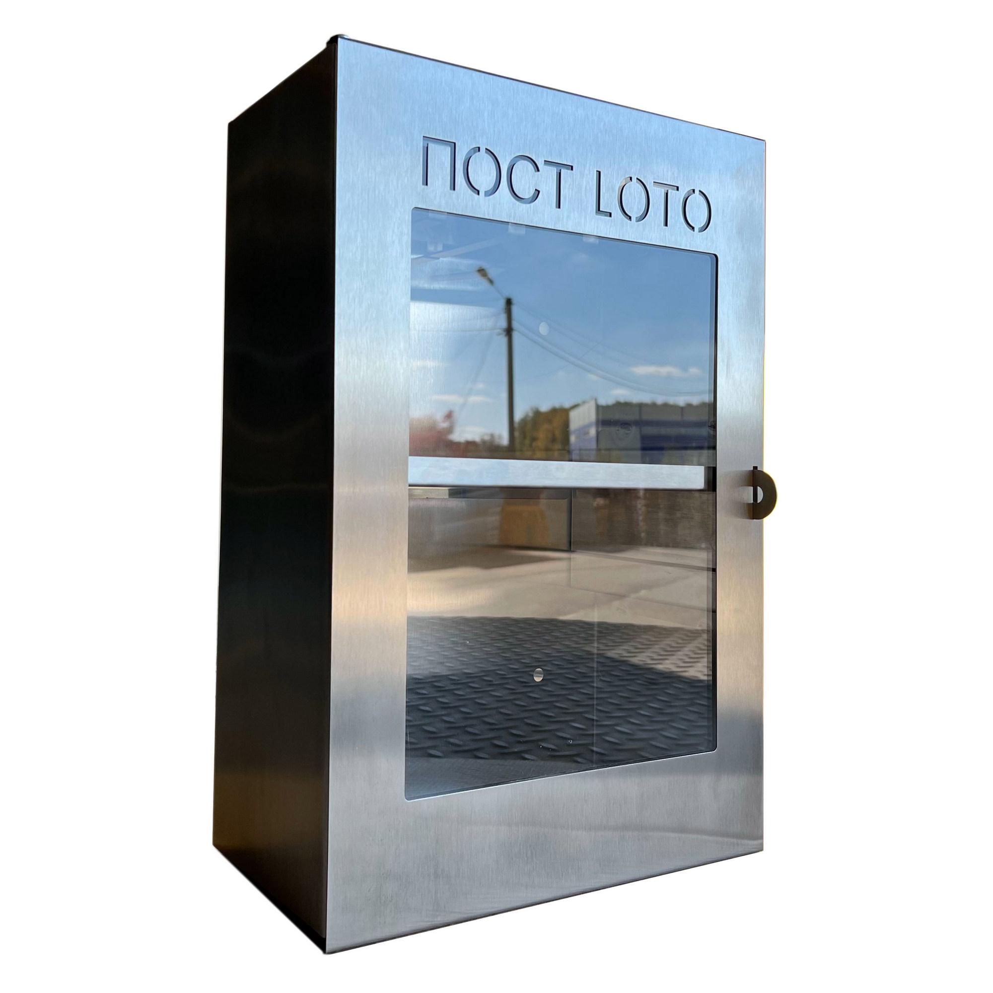 gwrST10N - Станция блокировочная стальная закрытая, вместимость – от 10 до 20 замков, нержавеющая сталь 1 мм без абразивной обработки, 285х360х75 мм, цвет – серебристый, 1 шт/упак