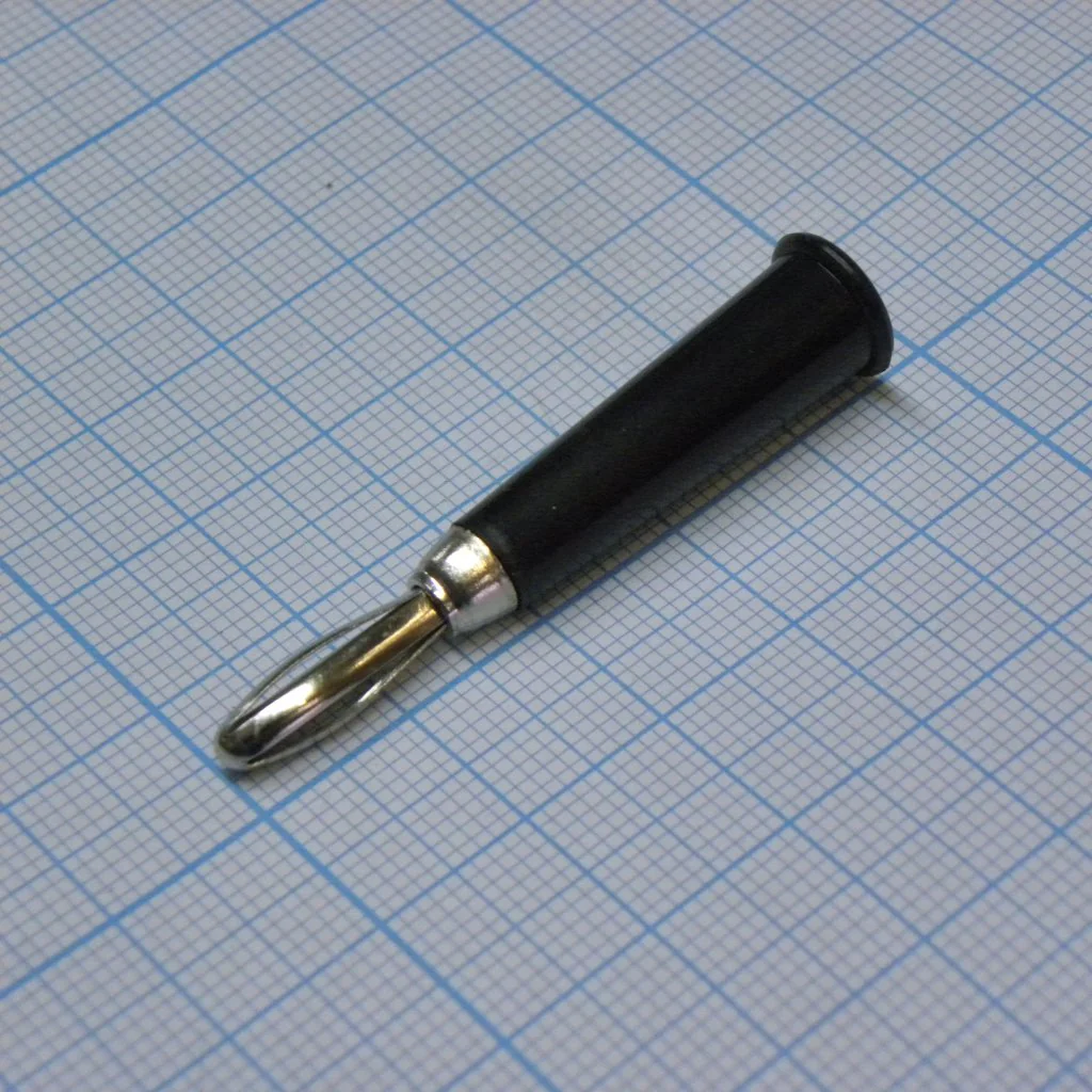 Щуп  (1323B)  черный - Щуп однополюсный BANANA PLUG чёрный