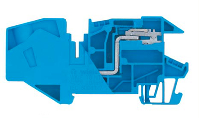 Клемма разъед. WKIF 16 NT/35 - Клемма с размыкателем нейтрали, тип фиксации провода: пружинный, номинальное сечение: 16 мм кв., 68A, 400V, ширина: 12 мм, цвет: синий, тип монтажа: DIN 35