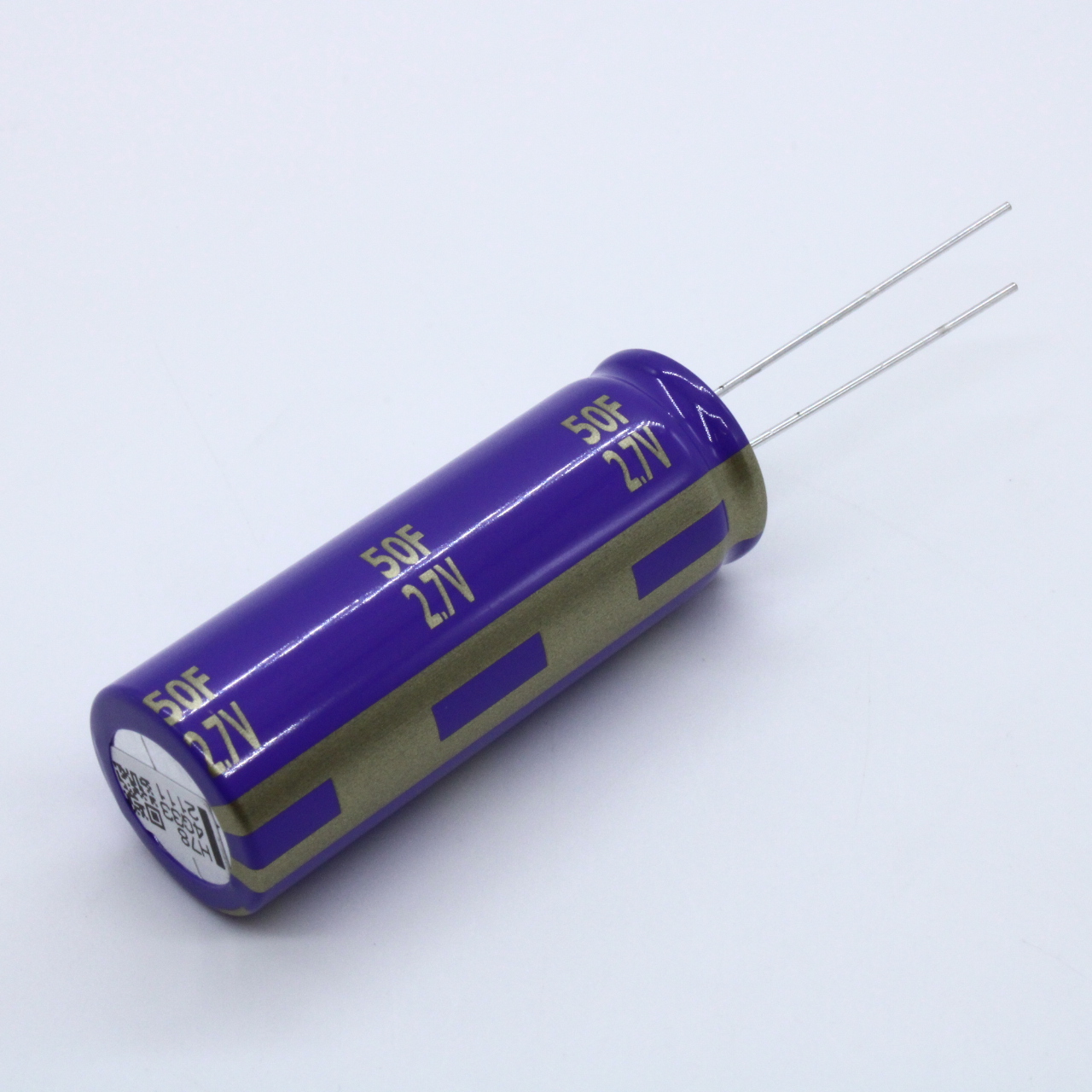 EECHL0E506 - Ионистор стандартный 50Ф 2.7В ±20% (18 X 50мм) шаг радиальных выводов 7.5мм цилиндрический алюминиевый корпус 2000час 65°С