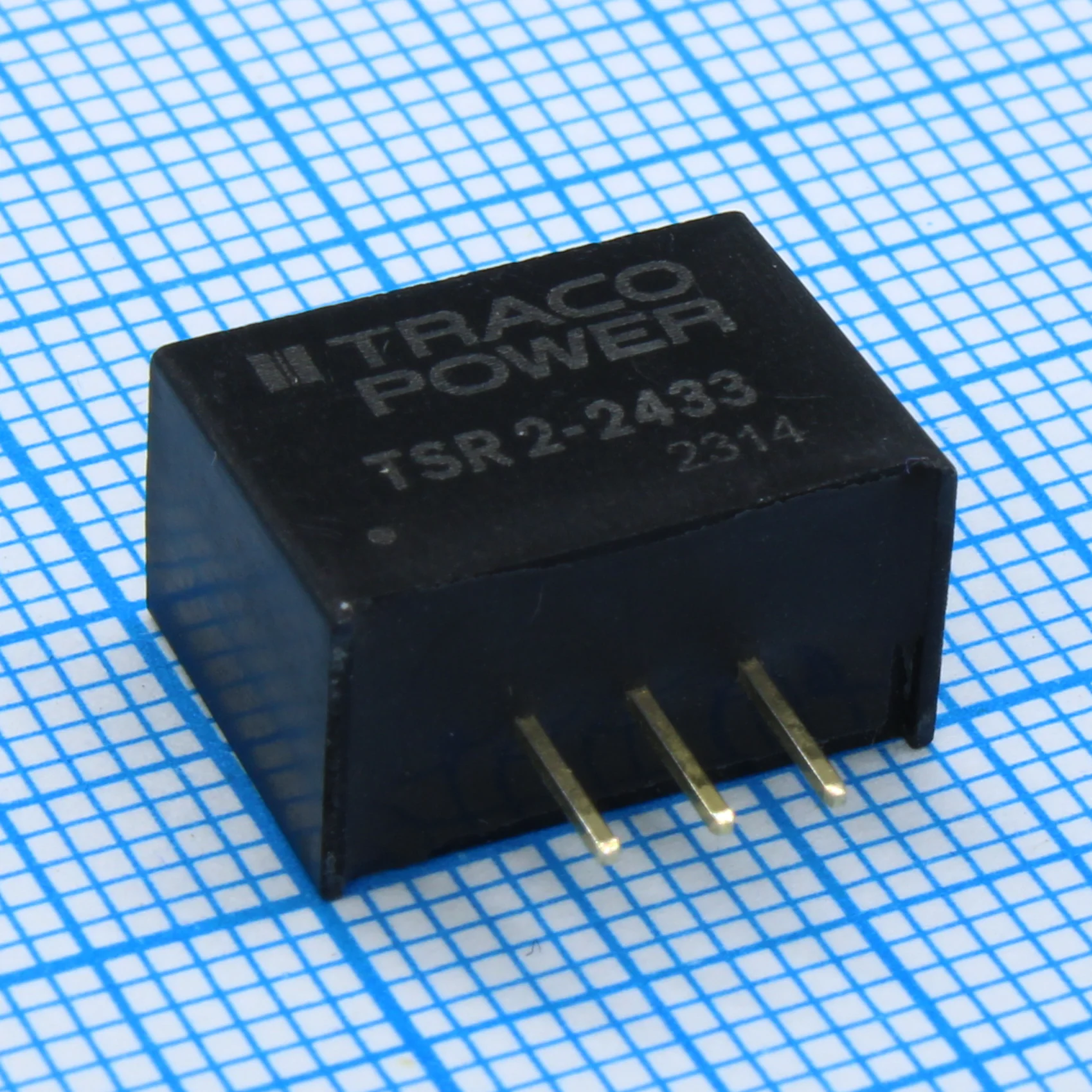 TSR 2-2433 - DC/DC, 6.6Вт, вход 4.75…36В, выход 3.3В/2А, не изолированный, КПД 91%, SIP3, 14x10.1x7.5мм, -40…85°C, пластик