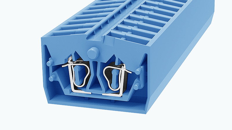 Проходная клемма WS2.5-MID-CO-01P-12 - Проходная клемма, тип фиксации провода: пружинный, номинальное сечение: 2,5 мм кв.,  24А, 800V, ширина: 6  мм,  цвет:  серый, тип монтажа: монтажный фланец